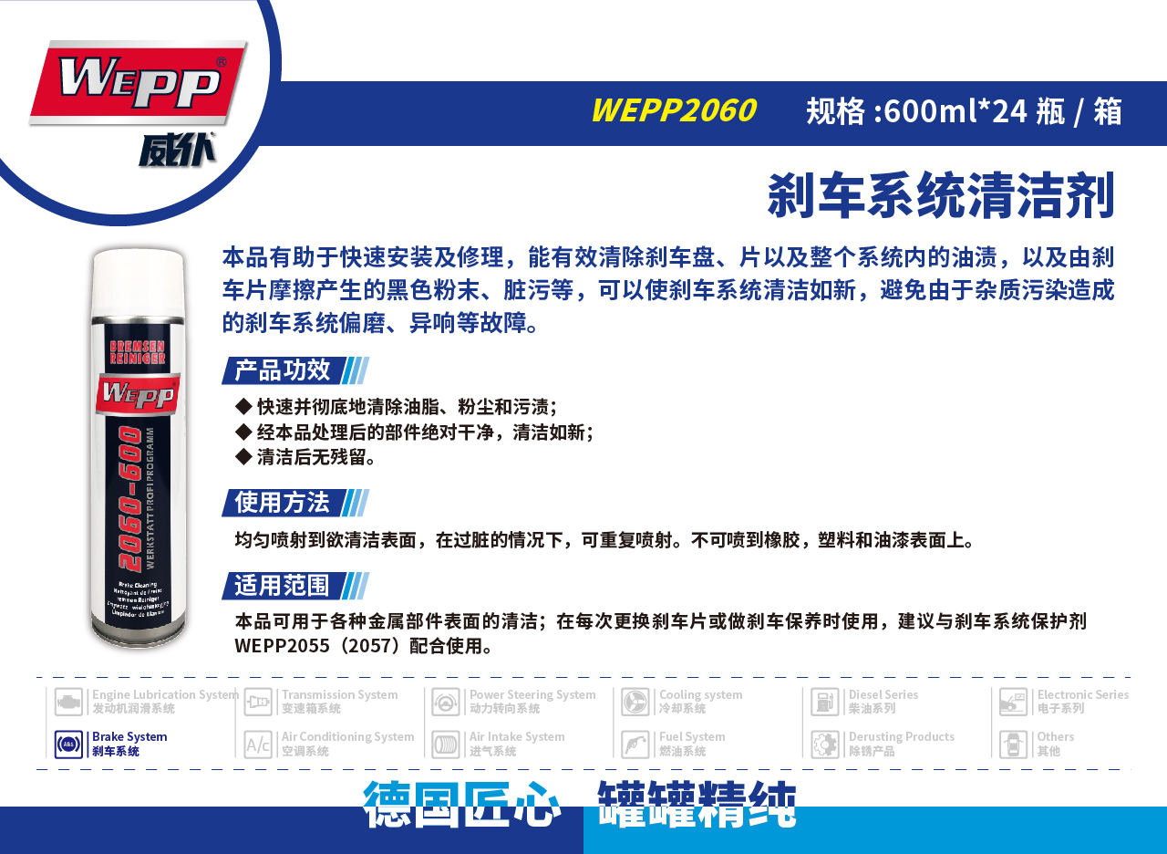 WEPP2060 剎車(chē)系統清潔劑(圖1)
